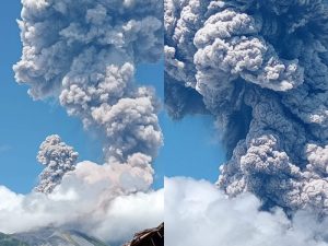 Erupsi Hebat Gunung Ibu di Halmahera Barat, 16 Desa Terdampak Abu Mencapai 7.325 Meter di Atas Permukaan Laut