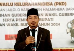 Panwascam Jailolo Gelar Jumpa Pers di Gedung Desa Gamlamo