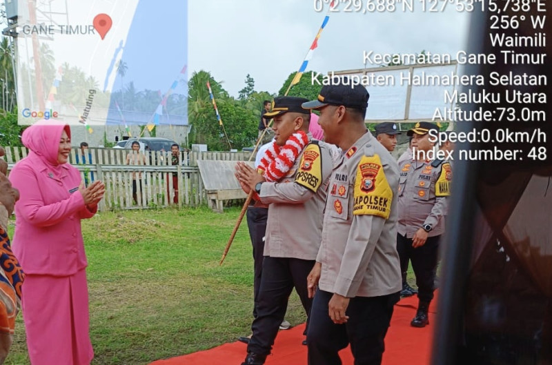 Kunjungan Kerja Kapolres Halmahera Selatan di Polsek Gane Timur Berlangsung Sukses