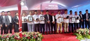 Empat Paslon Resmi Cabut Nomor Urut Pilkada Halbar 2024