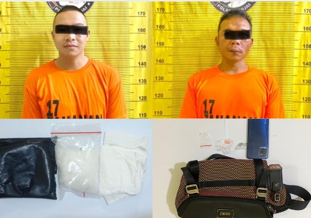 Bergumul dengan Petugas, Dua Bandar Narkoba Digelandang ke Polres Binjai