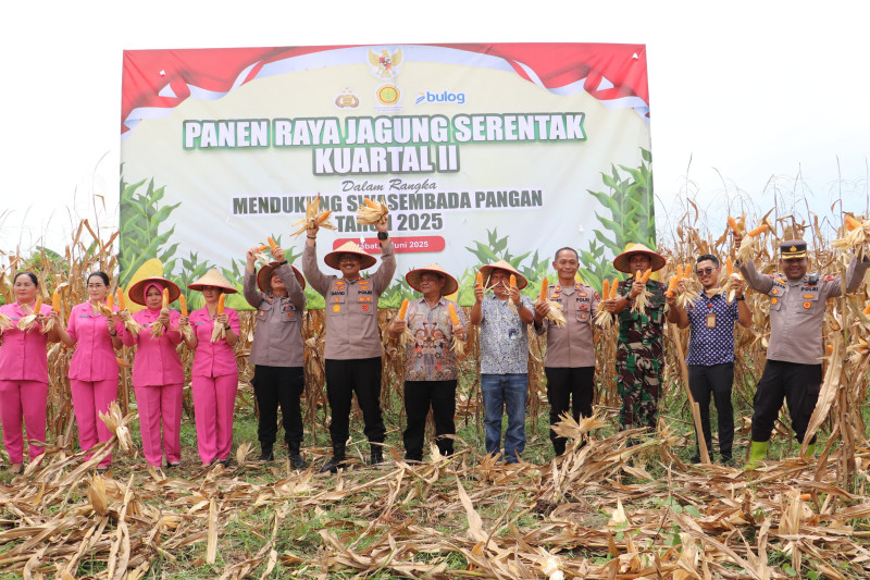 Kapolres Langkat Pimpin Panen Raya Kuartal II 2025 Secara Virtual