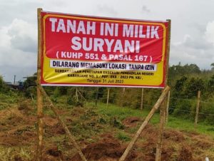 Kuasai Lahan Tanpa Ijin Kepala Desa Kuta Kepar Dilaporkan Ke Polisi