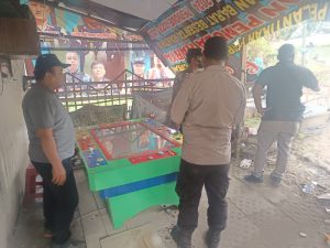 Polsek Medan Barat Gercep Amankan Satu Unit Judi Mesin Tembak Ikan di Asrama Kobek