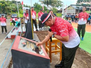Meriahkan HUT ke-80 RI, Lapangan Voli Tugu Aer Resmi Diresmikan dan Babinsa Cup Voli Putri Dibuka di Jailolo